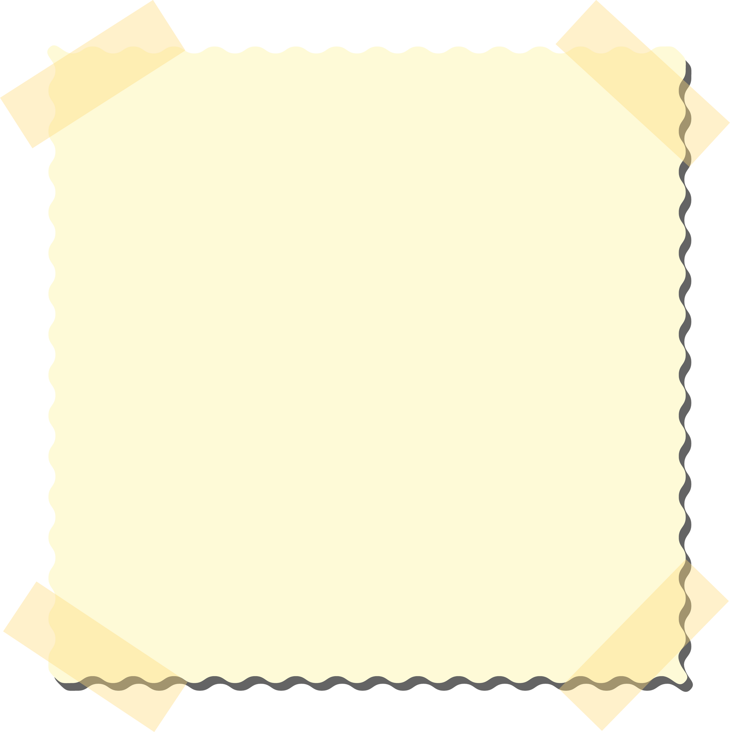 Square frame with tapes