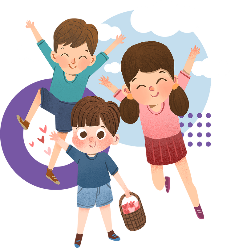 Happy Children Day Composition Watercolor