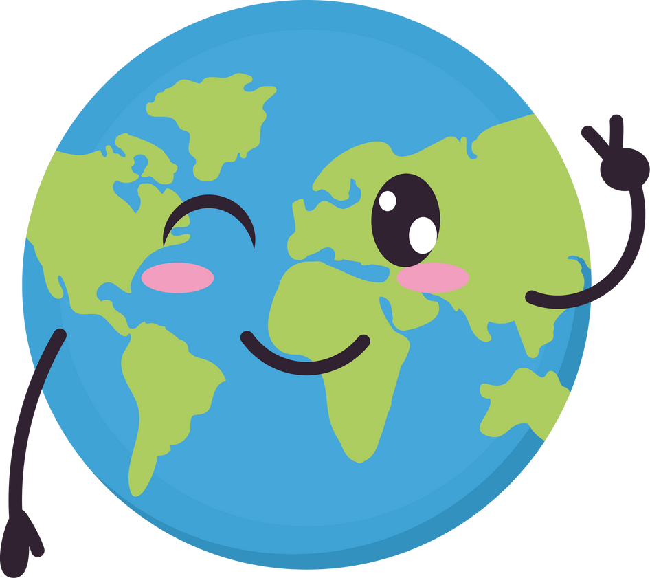 cartoon happy earth