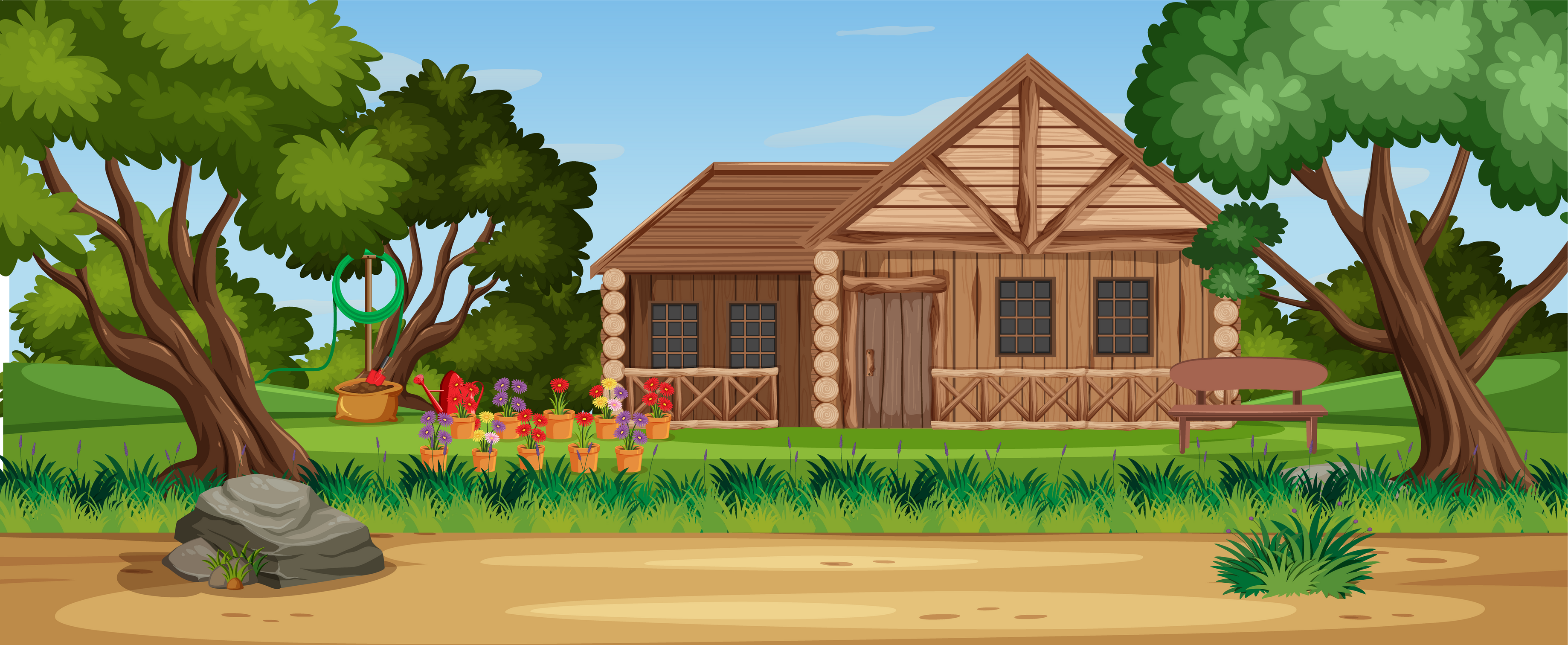 Rural Countryside Home Landscape