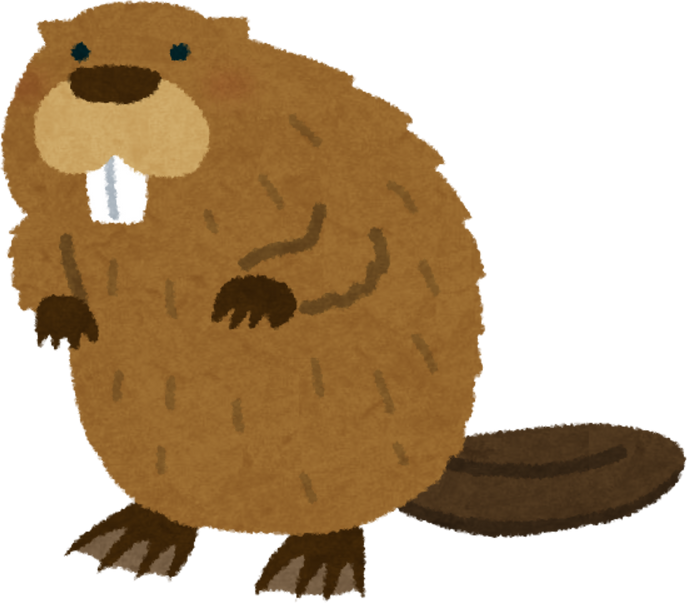 Hand-Drawn Beaver Illustration