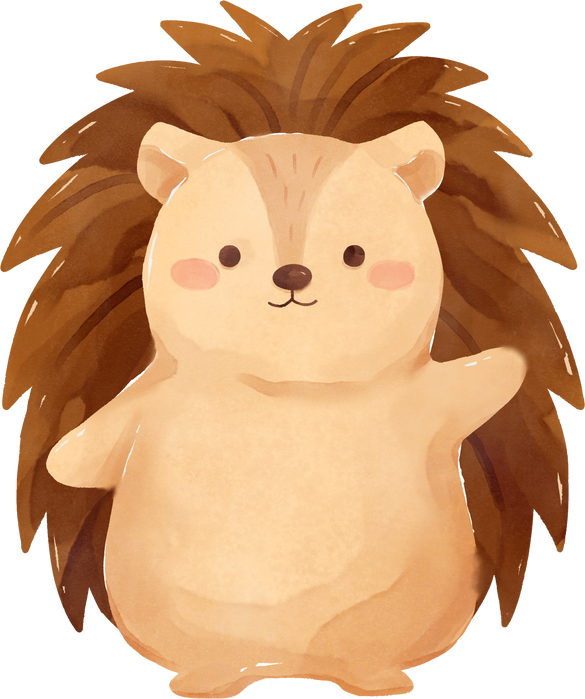 Hedgehog Woodland Animal Watercolor