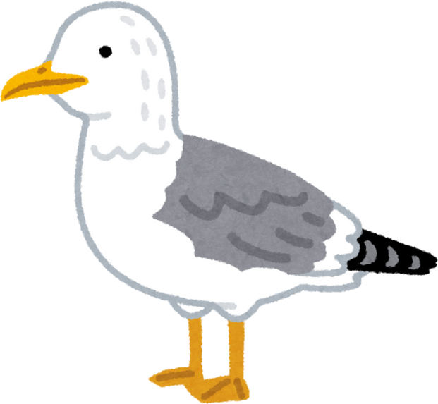 Illustration of a Seagull Standing