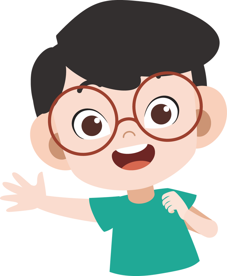 funny child pose with glasses